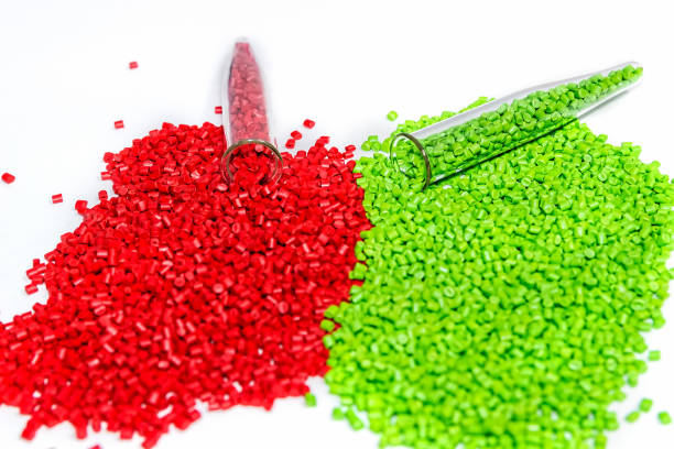 istock Plastic granules. Polymeric dye. Colorant pellets. 675276056