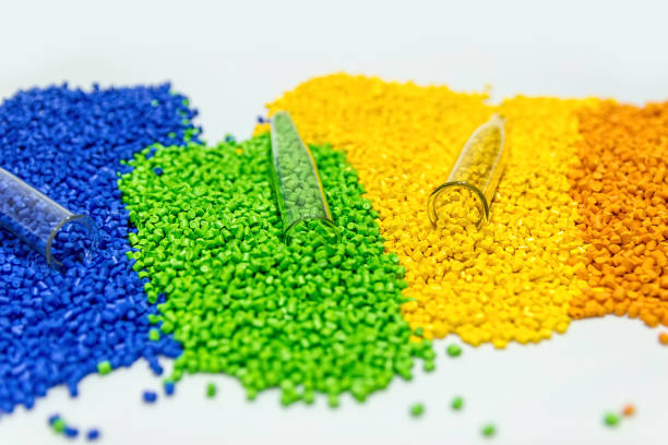 istock Plastic granules. Polymeric dye. Colorant pellets. 675278288