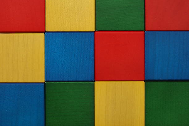 Wooden toy blocks on white backgroundWooden toy blocks on white background