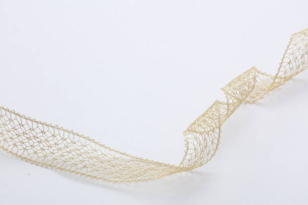 istock A yellow gold ribbon on a white background. 675289770