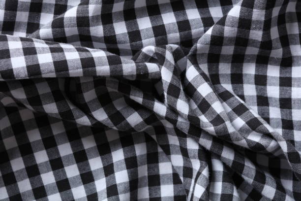 istock Black and white loincloth fabric background 675292016