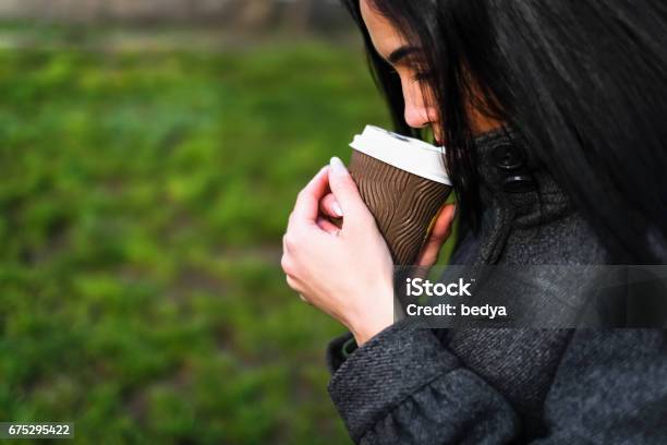 Long Hair Brunette Girl Outdoor Stock Photo - Download Image Now - Adult, Adults Only, Arts Culture and Entertainment