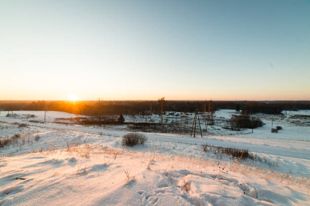 istock cold morning in the field in winter 675300978