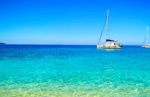 istock turquoise sea on Ionian islands Ithaca Greece 675327406