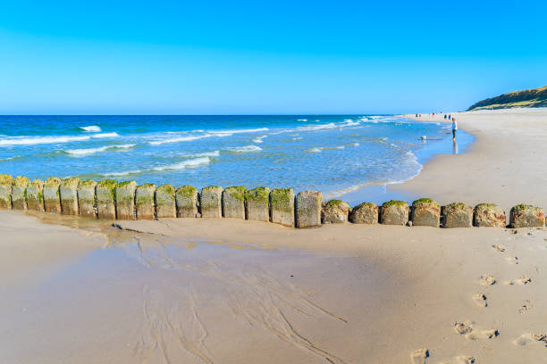 istock Breakwaters on a beach, Sylt island, Germany 675331632