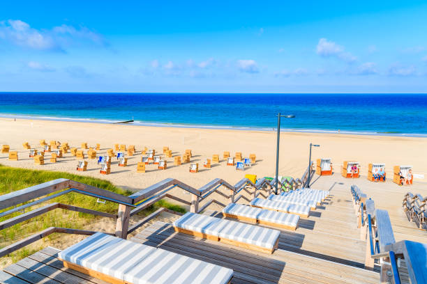 istock Steps to sandy beach in Wenningstedt, Sylt island, Germany 675341162