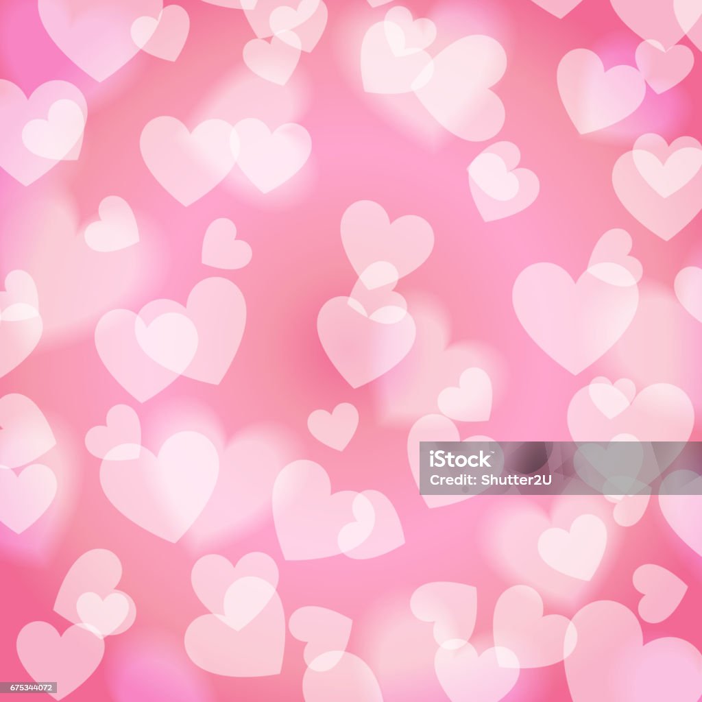 Pink Sweet Pattern Pink Sweet Bokeh Heart Pattern Vector Stock Illustration - Download ...