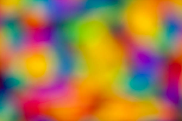 istock Awesome abstract colorful multicolor vivid rainbow blurred bokeh background for design. Out of focus. 675358450