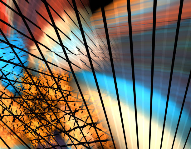 istock Abstract illustration of a fractal pattern on black background 675361710