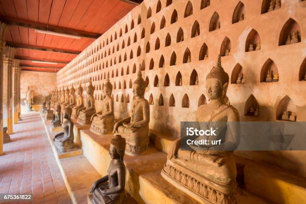 Laos Vientiane Wat Si Saket Stock Photo - Download Image Now - Asia, Buddha, Capital Cities