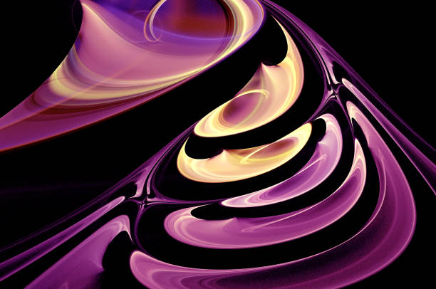 istock Abstract illustration of a fractal pattern on black background 675362082