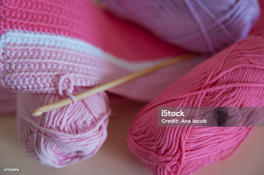 Soft Baby Pink Yarn For Crocheting Or Knitting Stock Photo - Download Image  Now - Abstract, Artist's Palette, Backgrounds - iStock