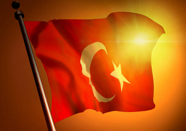 istock winner waving Turkey flag against the sunset 675375476