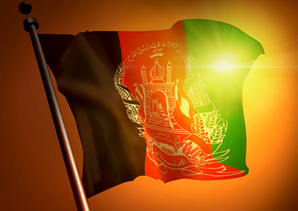 istock winner waving Afganistan flag against the sunset 675375572