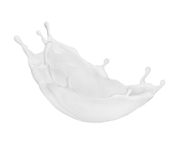 istock Splash of milk or cream isolated on white background 675377196
