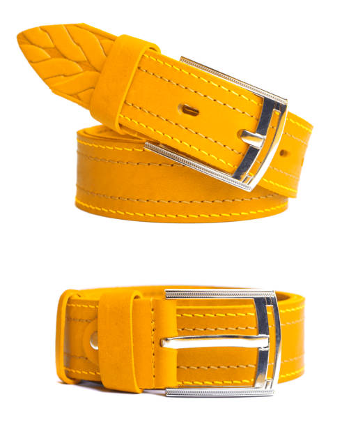 istock Leather belt isolated on white background. 675379500