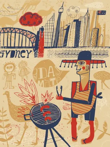 Vector illustration of Sydney Australia