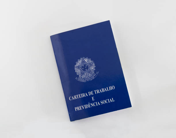 Brazilian document work and social security isolated in white background stock photo