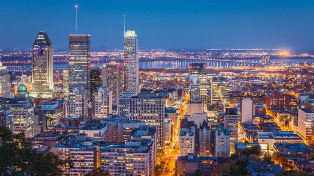 istock Montreal at Night Cityscape Panorama Quebec Canada 675392758