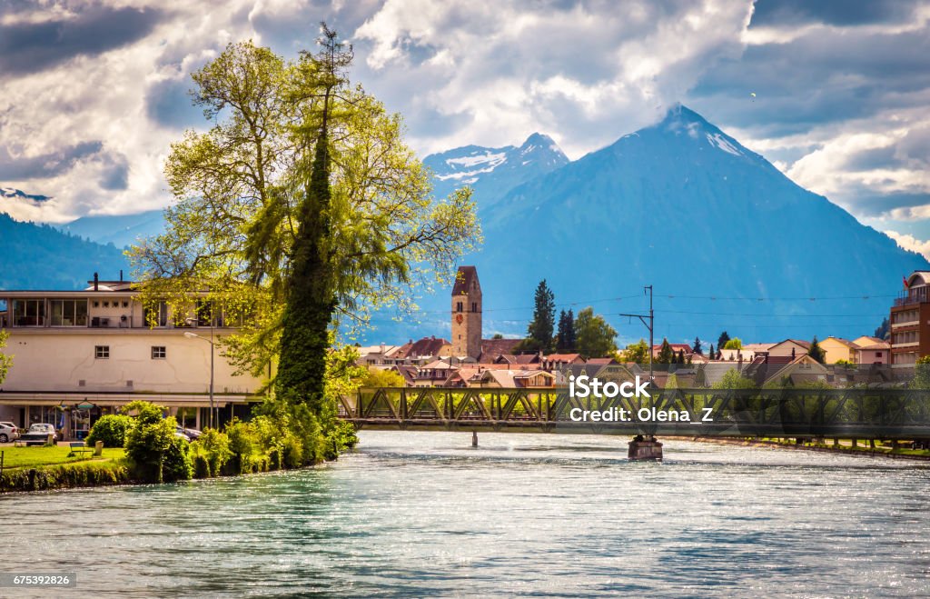 Beautiful landscape of Interlaken, Switzerland Architecture Stock Photo