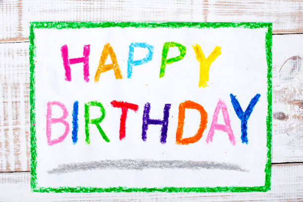 istock colorful drawing: happy birthday card 675403426