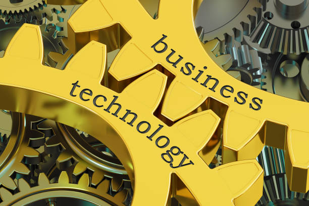 istock Business Technology concept on the gearwheels, 3D 675417844