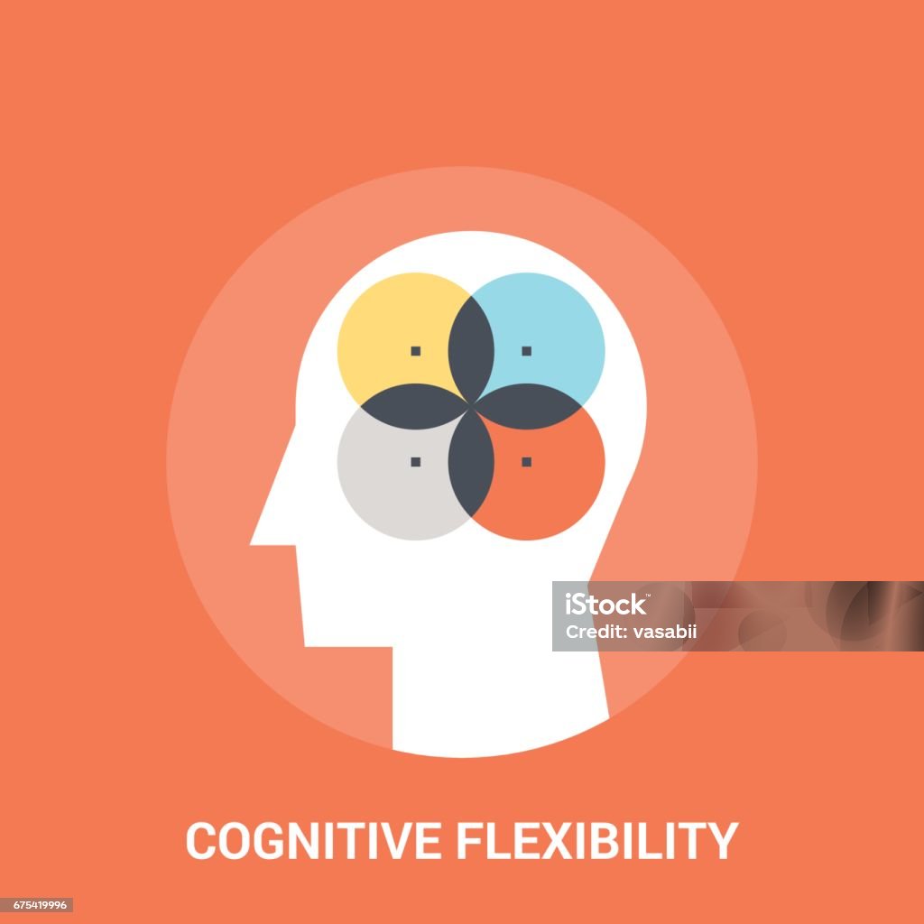 cognitive flexibility icon concept Abstract vector illustration of cognitive flexibility icon concept Flexibility stock vector
