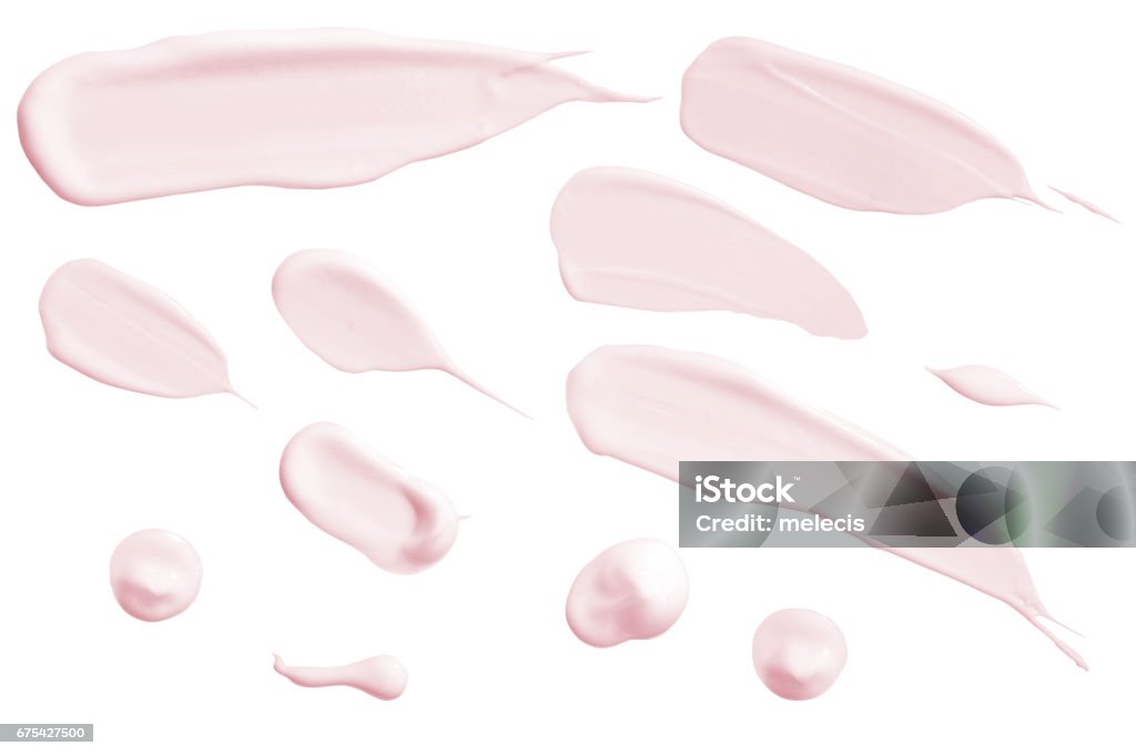 Collection d’échantillons de crème cosmétiques isolé sur blanc - Photo de Crème hydratante libre de droits