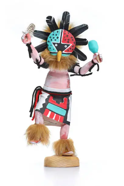 Eagle Kachina doll, isolated on white background