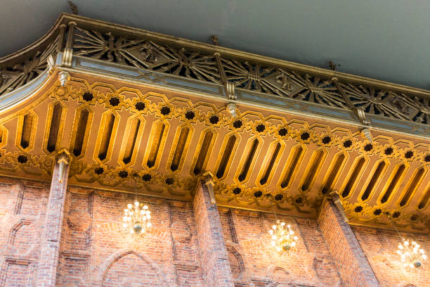 istock Wood Painted Ceiling Town Hall Stockholm 675442528