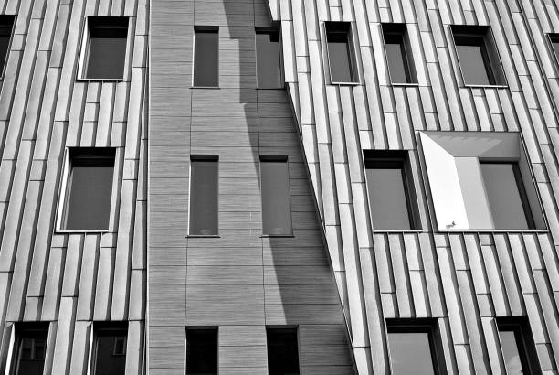 istock Modern office building. Black and white 675445550