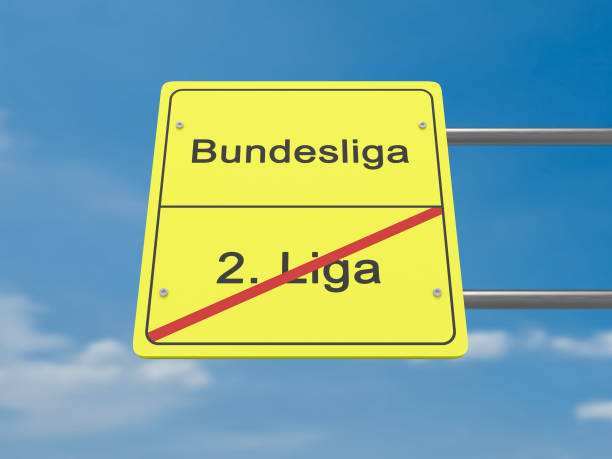 Sport Promotion Concept Road Sign: Second Division To First Division In German Language, 3d illustration Sport Promotion Concept Road Sign: Second Division To First Division In German Language, 3d illustration complaints against goldco stock pictures, royalty-free photos & images