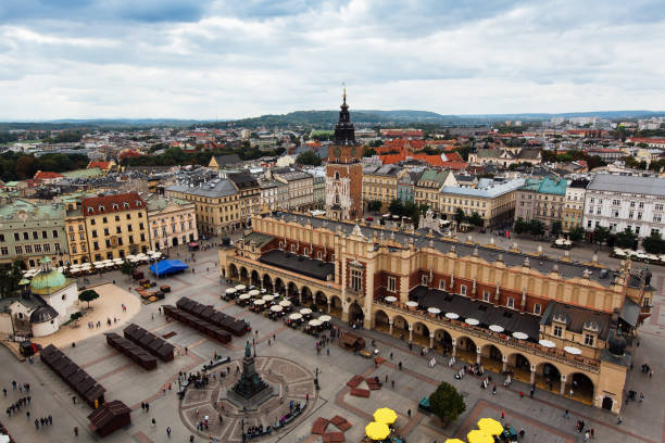 istock Krakow, Poland, main market square, top view. 675452514