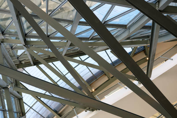 istock Steel structure from bridge pylon in Pittsburgh shot from below 675454710