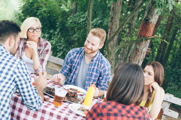 istock Friends have lunch at nature 675458526