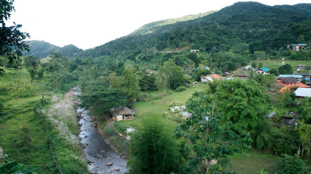 istock Mountain Village on a Sunny Summer day. 675458994