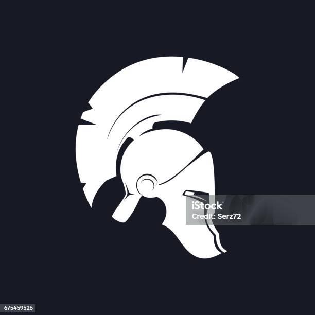 Silhouette Antiques Roman Helmet Stock Illustration - Download Image Now - Warrior - Person, Empty, Ancient