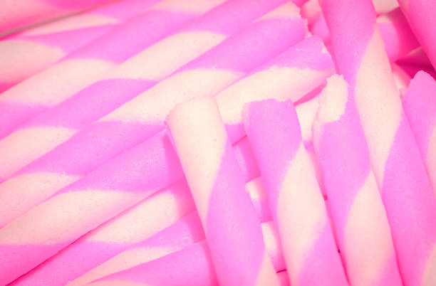 wafer rolls wafer rolls filled stick pattern with retro filter ice cream with wafer rolls stock pictures, royalty-free photos & images