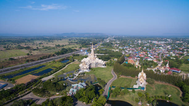 aerial view of wat laung pho tao korat nakornratchasima north eastern thailand most popular religion destination aerial view of wat laung pho tao korat nakornratchasima north eastern thailand most popular religion destination Korat stock pictures, royalty-free photos & images