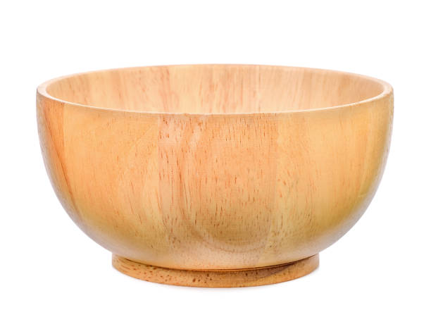 istock Wood bowl isolated on the white background 675472184