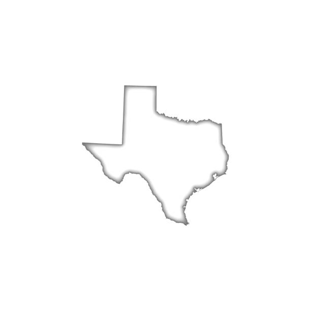 Texas Outline of a state serbia and montenegro stock illustrations