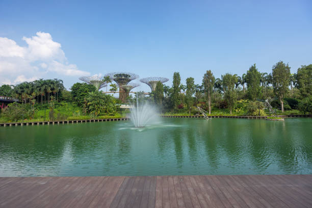 Gardens by the Bay park at Marina Bay, Singapore Singapore: Gardens by the Bay park at Marina Bay, Singapore. The park consists of three waterfront gardens: South , East , Central GardensSingapore: Gardens by the Bay park at Marina Bay, Singapore. The park consists of three waterfront gardens: South , East , Central Gardens gardens-by-the-bay-dome stock pictures, royalty-free photos & images