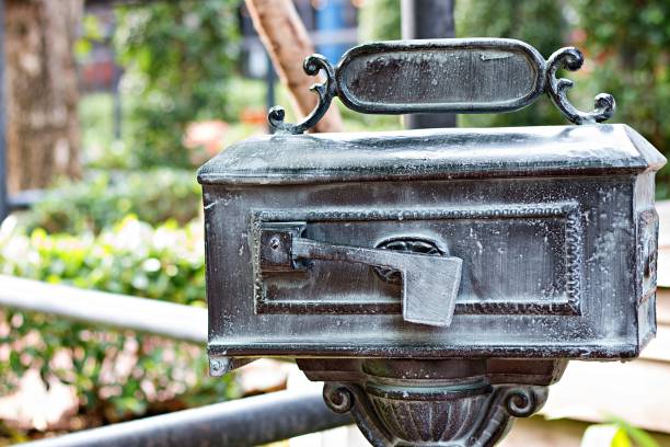 istock Antique metal  post box 675484394