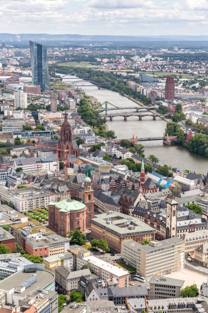 istock Frankfurt Germany aerial view 675498756
