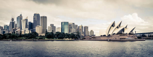 istock Panoramic Sydney cityscape and skyline over the Sydney Harbor 675501416