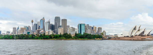 istock Panoramic Sydney cityscape and skyline over the Sydney Harbor 675501428