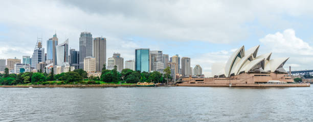 istock Panoramic Sydney cityscape and skyline over the Sydney Harbor 675501490