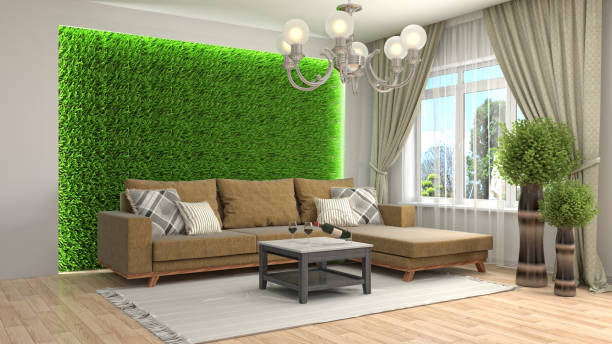 istock Interior living room. 3d illustration 675504528