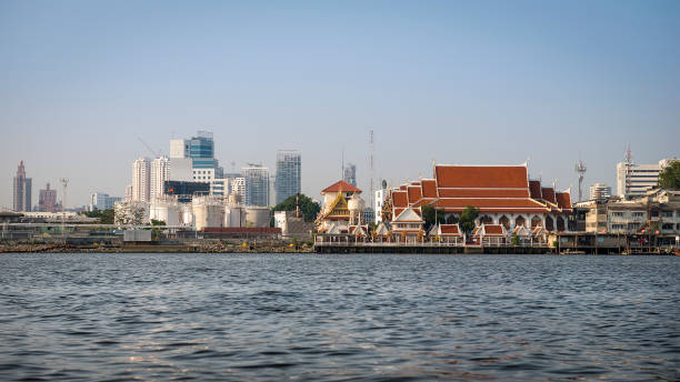 istock Silo beside the temple and river. 675505016