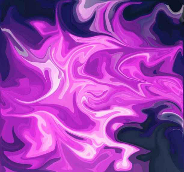 istock Purple Digital Acrylic Color Swirl Or Similar Marble Twist 675507968